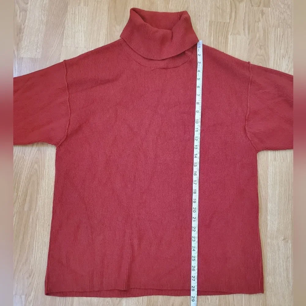 ✨ FREE PEOPLE ✨ NEW! Softly Structured Knit Tunic Turtleneck Sweater - [Medium]